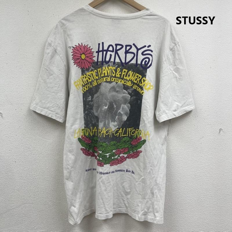 ステューシー STUSSY Tシャツ 半袖 00s Herby s Dyed Tee バック グラフィック プリント Tシャツ L 白 / ホワイト / white メンズ USED 古着 中古 50164536