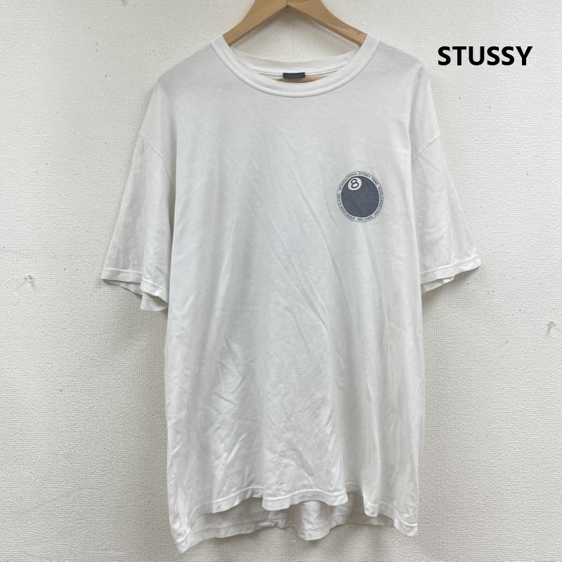 ステューシー STUSSY Tシャツ 半袖 00s 8ボール デザイン プリント Tシャツ カットソー L 白 / ホワイト / white メンズ USED 古着 中古 50164538