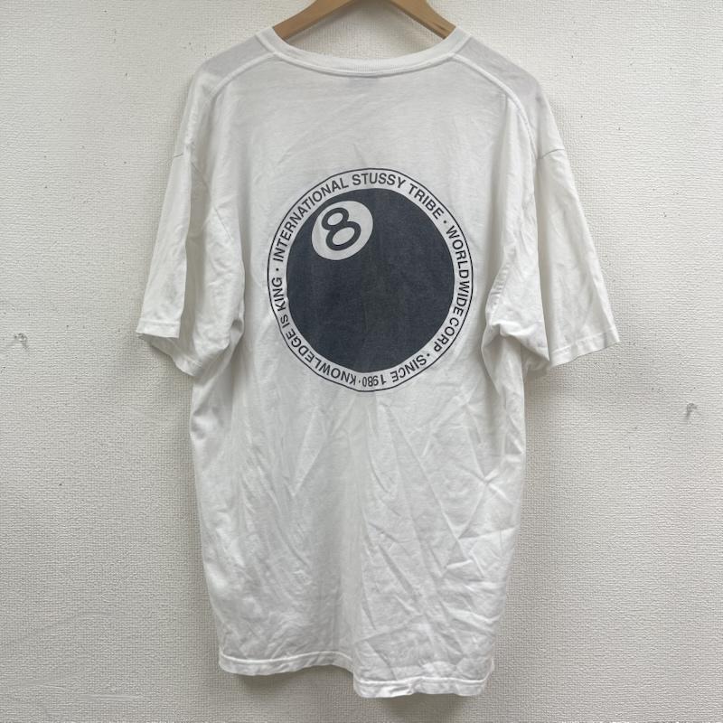 ステューシー STUSSY Tシャツ 半袖 00s 8ボール デザイン プリント Tシャツ カットソー L 白 / ホワイト / white メンズ USED 古着 中古 50164538