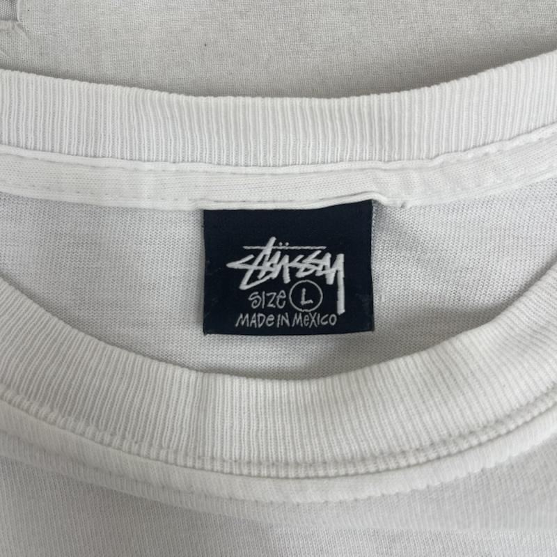 ステューシー STUSSY Tシャツ 半袖 00s 8ボール デザイン プリント Tシャツ カットソー L 白 / ホワイト / white メンズ USED 古着 中古 50164538