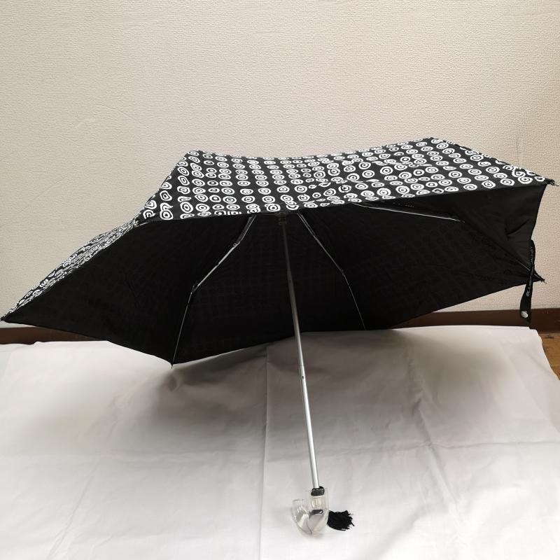 コムデギャルソン COMME des GARCONS ファッション小物 傘 10 Corso Como サークルプリント 折り畳み 傘 パラソル - 白 / ホワイト / white X 黒 / ブラック / black メンズ USED 古着 中古 50164540