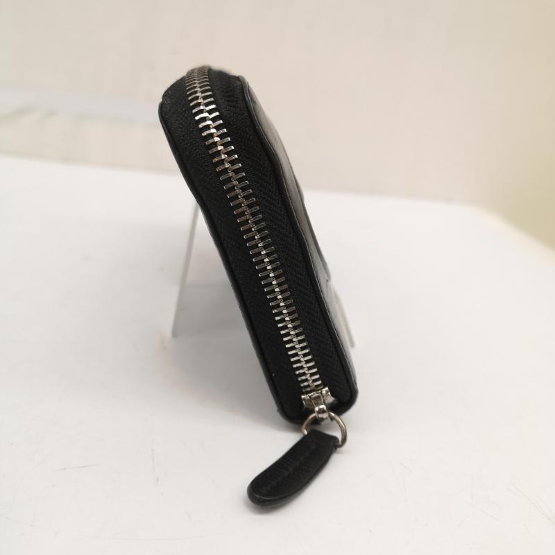 ディーゼル DIESEL 財布 長財布 ラウンドファスナー 長財布 エンボス D 立体 ロゴ - 黒 / ブラック / black メンズ USED 古着 中古 50164542