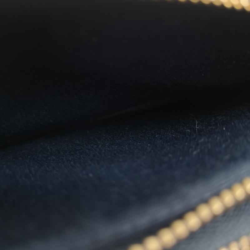 コーチ COACH ポーチ ポーチ クロスグレイン レザー コーナー ジップ リストレット ポーチ - 紺 / ネイビー / navy レディース USED 古着 中古 50164544