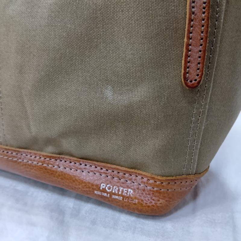 ポーター PORTER トートバッグ トートバッグ 吉田カバン FIELDシリーズ ミニトート ハンドバッグ ベージュ レザー - 無地 ベージュ / ベージュ / beige X 茶 / ブラウン / brown メンズ USED 古着 中古 50164546