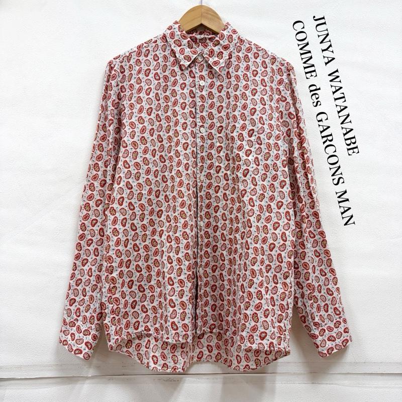 ジュンヤワタナベコムデギャルソンマン JUNYA WATANABE COMME des GARCONS MAN シャツ、ブラウス 長袖 長袖 ペイズリー シャツ WA-B004 S ペイズリー 赤 / レッド / red X 白 / ホワイト / white メンズ USED 古着 中古 50164547