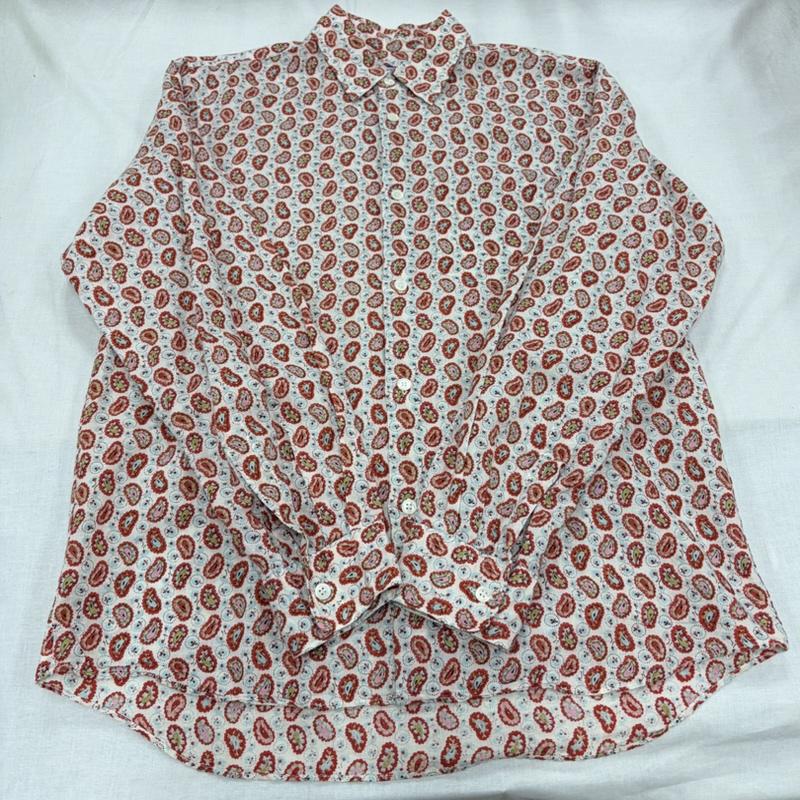 ジュンヤワタナベコムデギャルソンマン JUNYA WATANABE COMME des GARCONS MAN シャツ、ブラウス 長袖 長袖 ペイズリー シャツ WA-B004 S ペイズリー 赤 / レッド / red X 白 / ホワイト / white メンズ USED 古着 中古 50164547