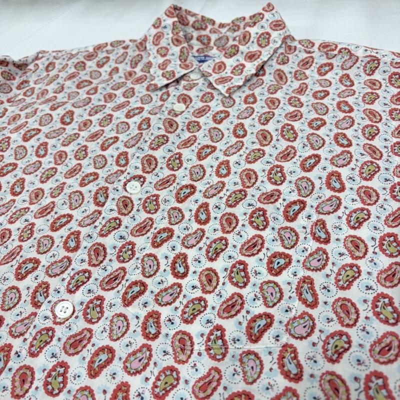 ジュンヤワタナベコムデギャルソンマン JUNYA WATANABE COMME des GARCONS MAN シャツ、ブラウス 長袖 長袖 ペイズリー シャツ WA-B004 S ペイズリー 赤 / レッド / red X 白 / ホワイト / white メンズ USED 古着 中古 50164547