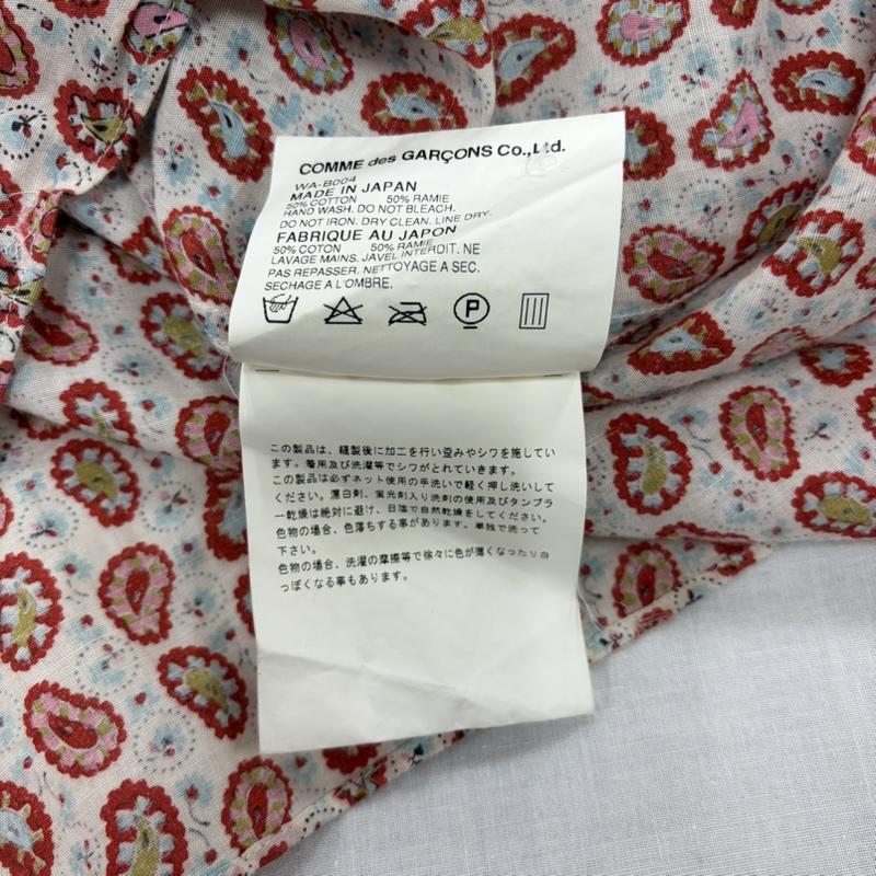 ジュンヤワタナベコムデギャルソンマン JUNYA WATANABE COMME des GARCONS MAN シャツ、ブラウス 長袖 長袖 ペイズリー シャツ WA-B004 S ペイズリー 赤 / レッド / red X 白 / ホワイト / white メンズ USED 古着 中古 50164547