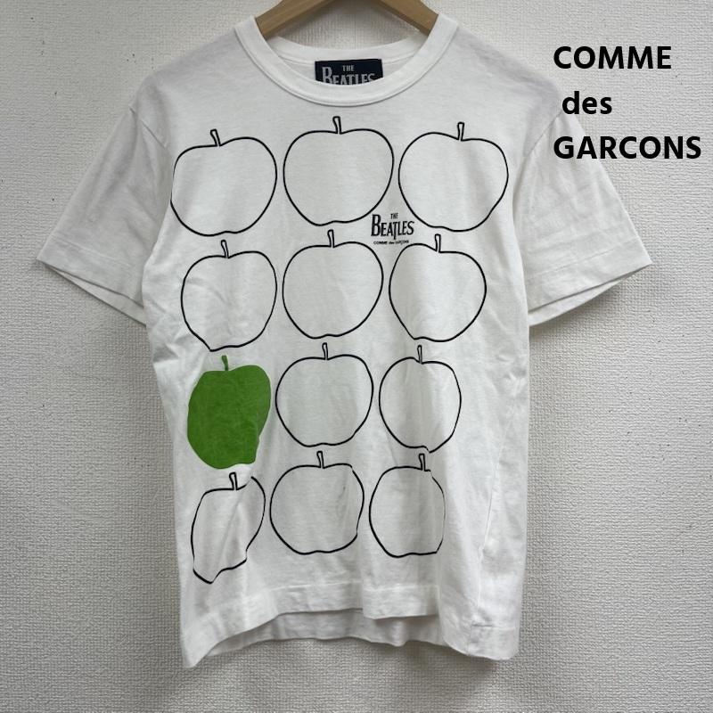 コムデギャルソン COMME des GARCONS Tシャツ 半袖 THE BEATLES コラボ 日本製 アップル コア プリント Tシャツ ve-t0003 M 白 / ホワイト / white メンズ USED 古着 中古 50164557