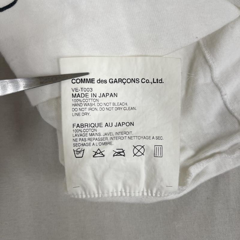 コムデギャルソン COMME des GARCONS Tシャツ 半袖 THE BEATLES コラボ 日本製 アップル コア プリント Tシャツ ve-t0003 M 白 / ホワイト / white メンズ USED 古着 中古 50164557