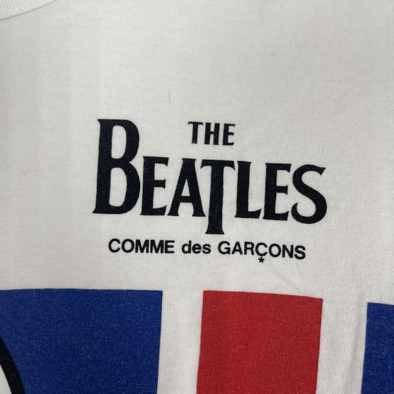 コムデギャルソン COMME des GARCONS Tシャツ 半袖 THE BEATLES コラボ ユニオンジャック プリント Tシャツ M 白 / ホワイト / white メンズ USED 古着 中古 50164559