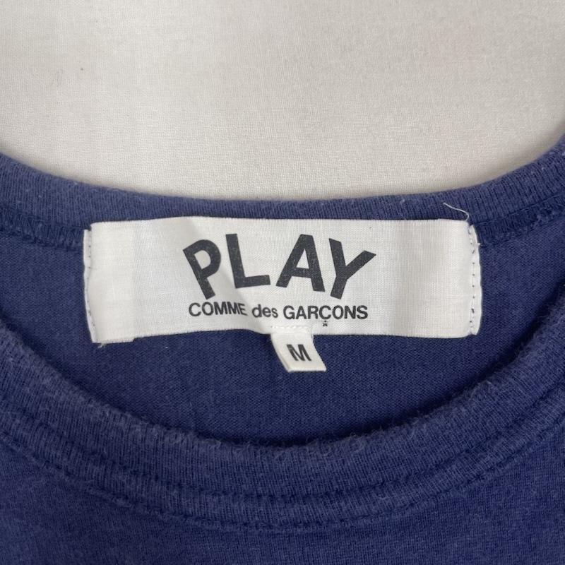 プレイコムデギャルソン PLAY COMME des GARCONS Tシャツ 半袖 日本製 3連ハート ロゴ プリント Tシャツ az-t186 M 紺 / ネイビー / navy メンズ USED 古着 中古 50164561