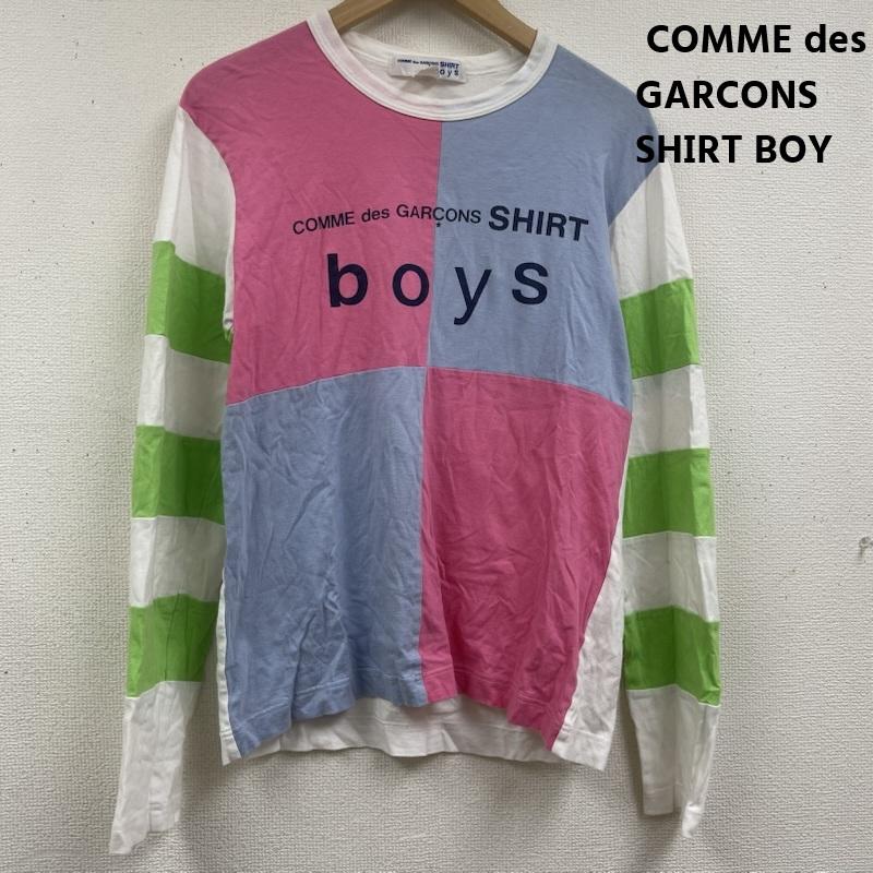 コムデギャルソンシャツボーイ COMME des GARCONS SHIRT BOY Tシャツ 長袖 19ss フランス製 Color Block Long Sleeve T-Shirt デザイン ロンT s27930 S マルチカラー / マルチカラー / multicolor メンズ USED 古着 中古 50164562