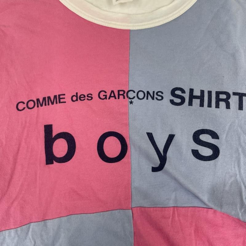 コムデギャルソンシャツボーイ COMME des GARCONS SHIRT BOY Tシャツ 長袖 19ss フランス製 Color Block Long Sleeve T-Shirt デザイン ロンT s27930 S マルチカラー / マルチカラー / multicolor メンズ USED 古着 中古 50164562