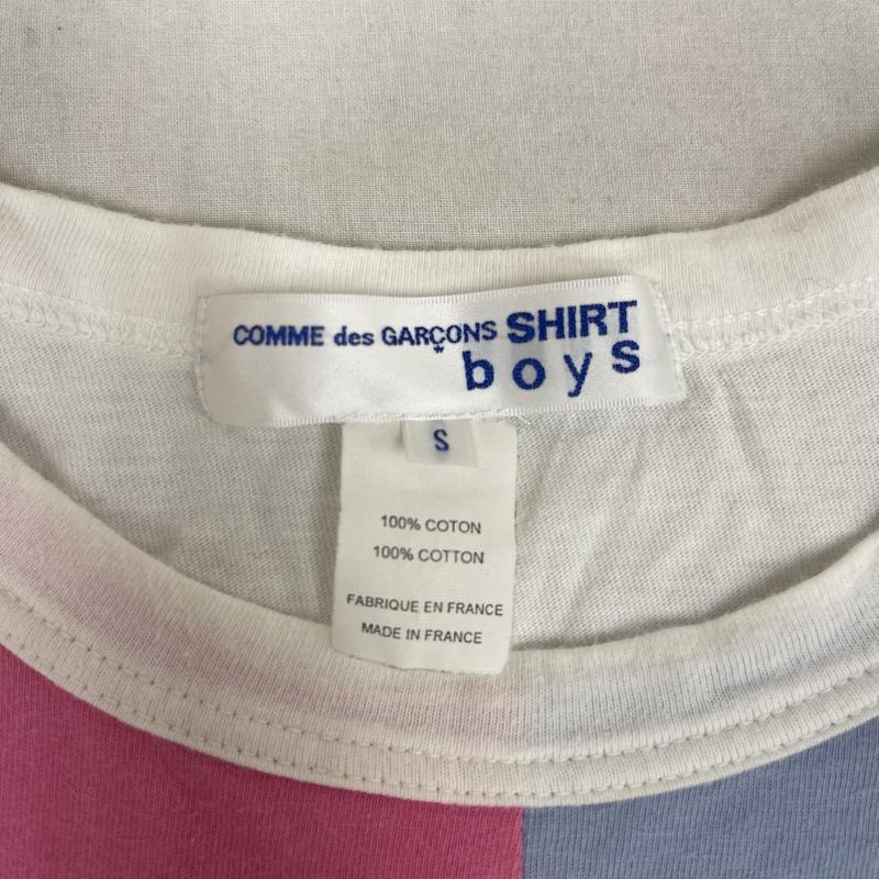 コムデギャルソンシャツボーイ COMME des GARCONS SHIRT BOY Tシャツ 長袖 19ss フランス製 Color Block Long Sleeve T-Shirt デザイン ロンT s27930 S マルチカラー / マルチカラー / multicolor メンズ USED 古着 中古 50164562