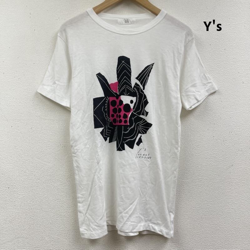 ワイズ Y s Tシャツ 半袖 SHOHEI TAKASAKI コラボ アーティスト グラフィック プリント Tシャツ 3 白 / ホワイト / white メンズ USED 古着 中古 50164564