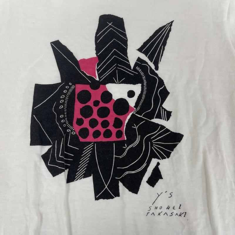 ワイズ Y s Tシャツ 半袖 SHOHEI TAKASAKI コラボ アーティスト グラフィック プリント Tシャツ 3 白 / ホワイト / white メンズ USED 古着 中古 50164564