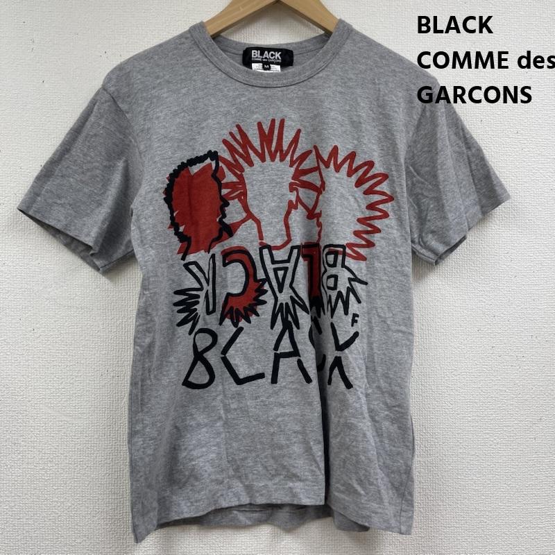 ブラックコムデギャルソン BLACK COMME des GARCONS Tシャツ 半袖 日本製 パンク グラフィック プリント Tシャツ 1Q-T004 M 灰 / グレー / gray メンズ USED 古着 中古 50164567