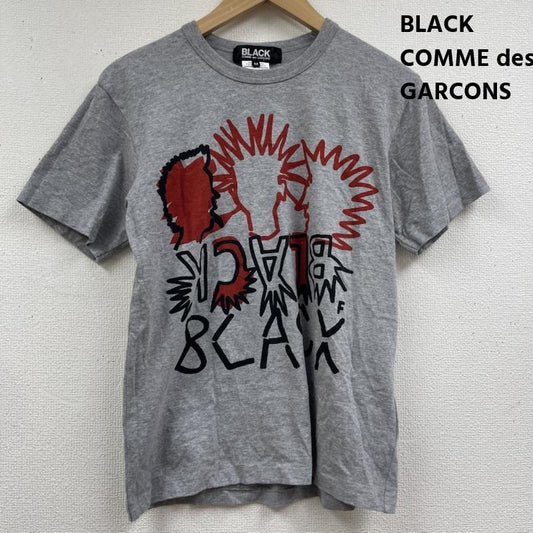 ブラックコムデギャルソン BLACK COMME des GARCONS Tシャツ 半袖 日本製 パンク グラフィック プリント Tシャツ 1Q-T004 M 灰 / グレー / gray メンズ USED 古着 中古 50164567