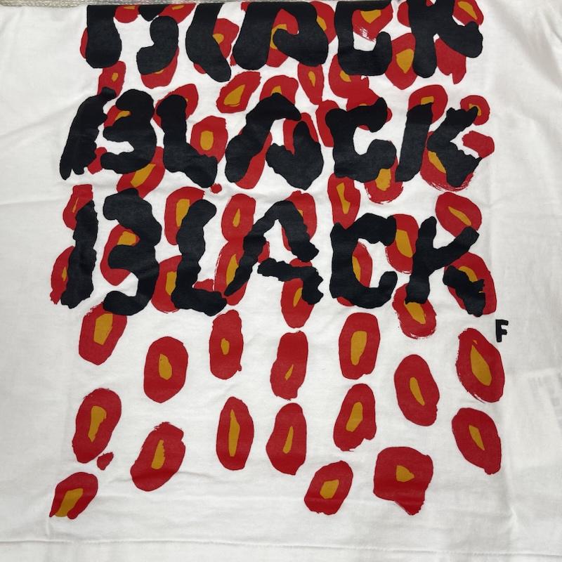 ブラックコムデギャルソン BLACK COMME des GARCONS Tシャツ 半袖 21ss 日本製 Filip Pagowski レオパード プリント Tシャツ カットソー M 白 / ホワイト / white メンズ USED 古着 中古 50164569