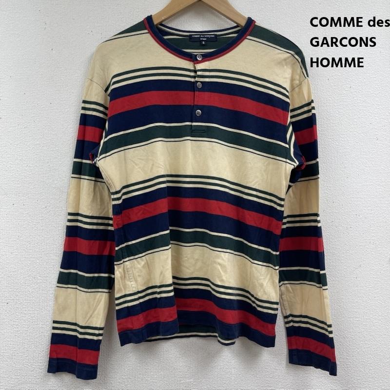 コムデギャルソンオム COMME des GARCONS HOMME Tシャツ 長袖 マルチカラー ボーダー柄 ヘンリーネック カットソー HM-T013 S マルチカラー / マルチカラー / multicolor メンズ USED 古着 中古 50164570