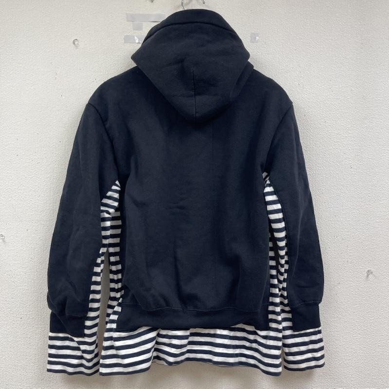 グッドデザインショップ コムデギャルソン GOOD DESIGN SHOP COMME des GARCONS パーカー 長袖 日本製 カレッジ プリント 再構築 ボーダー柄 デザイン パーカー M 黒 / ブラック / black メンズ USED 古着 中古 50164572