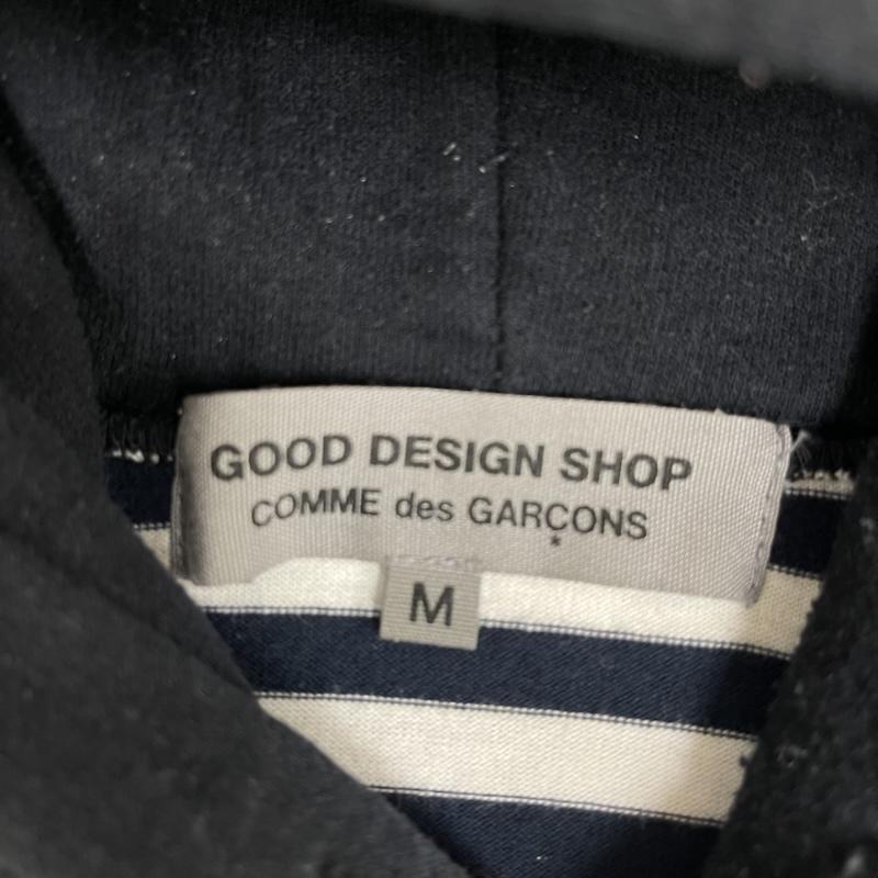 グッドデザインショップ コムデギャルソン GOOD DESIGN SHOP COMME des GARCONS パーカー 長袖 日本製 カレッジ プリント 再構築 ボーダー柄 デザイン パーカー M 黒 / ブラック / black メンズ USED 古着 中古 50164572