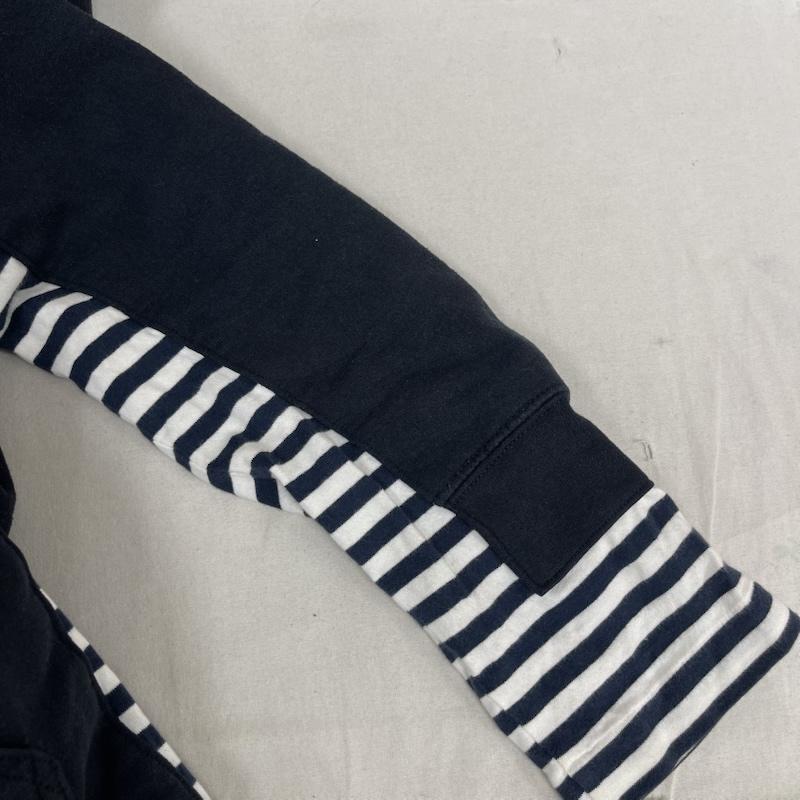 グッドデザインショップ コムデギャルソン GOOD DESIGN SHOP COMME des GARCONS パーカー 長袖 日本製 カレッジ プリント 再構築 ボーダー柄 デザイン パーカー M 黒 / ブラック / black メンズ USED 古着 中古 50164572