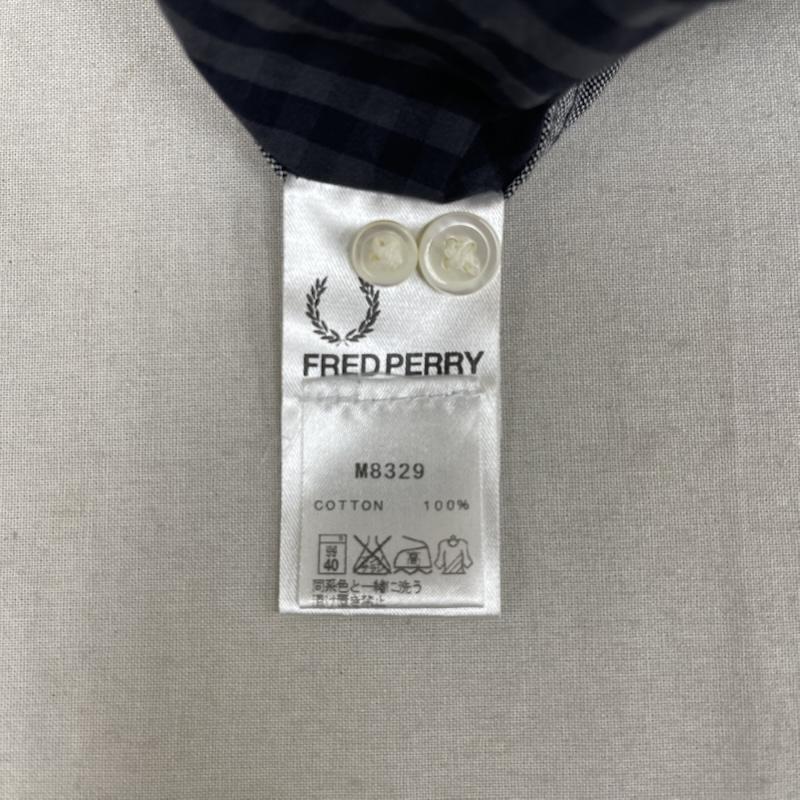 フレッドペリー FRED PERRY シャツ、ブラウス 長袖 チェック切替 長袖 ボタンダウン カジュアル シャツ S 黒 / ブラック / black メンズ USED 古着 中古 50164575