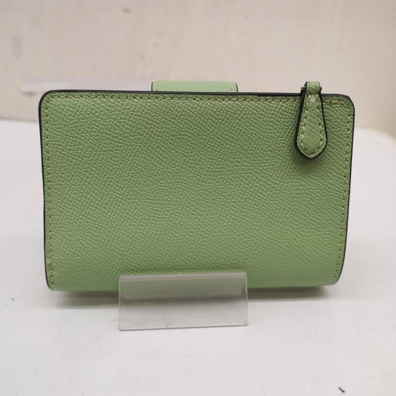 コーチ COACH 財布 二つ折り ミディアム コーナー ジップ ウォレット 二つ折り財布 - 薄緑 / ライトグリーン / レディース USED 古着 中古 50164577