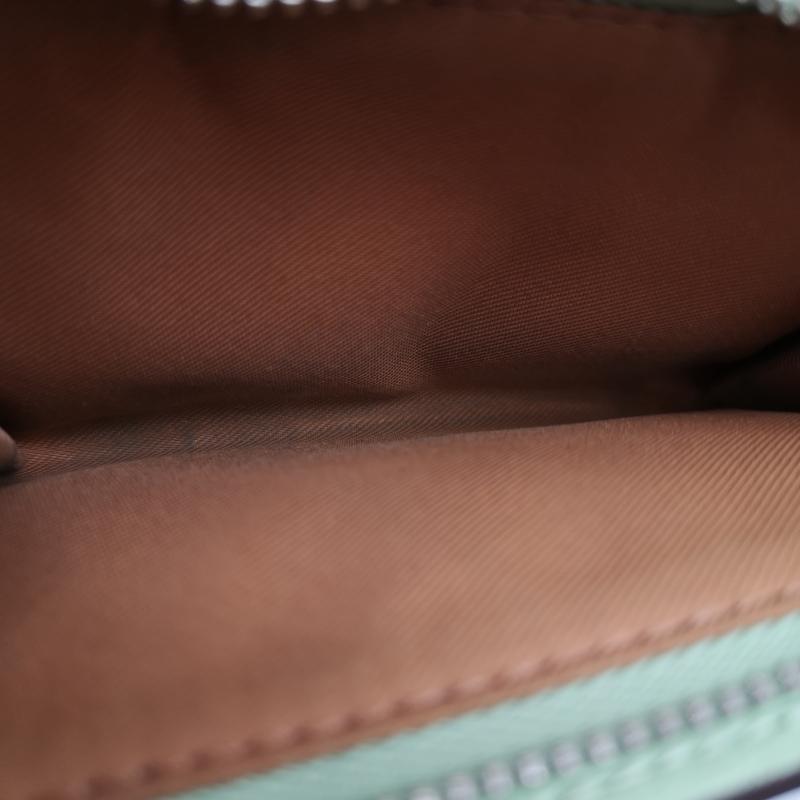 コーチ COACH 財布 二つ折り ミディアム コーナー ジップ ウォレット 二つ折り財布 - 薄緑 / ライトグリーン / レディース USED 古着 中古 50164577