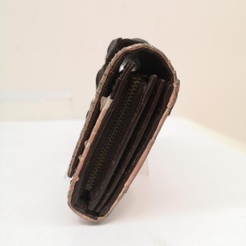 エムブレインズ EMBRAINS 財布 長財布 19ss パイソン クロコ レザー ウォレット 長財布 - 桃 / ピンク / pink レディース USED 古着 中古 50164578
