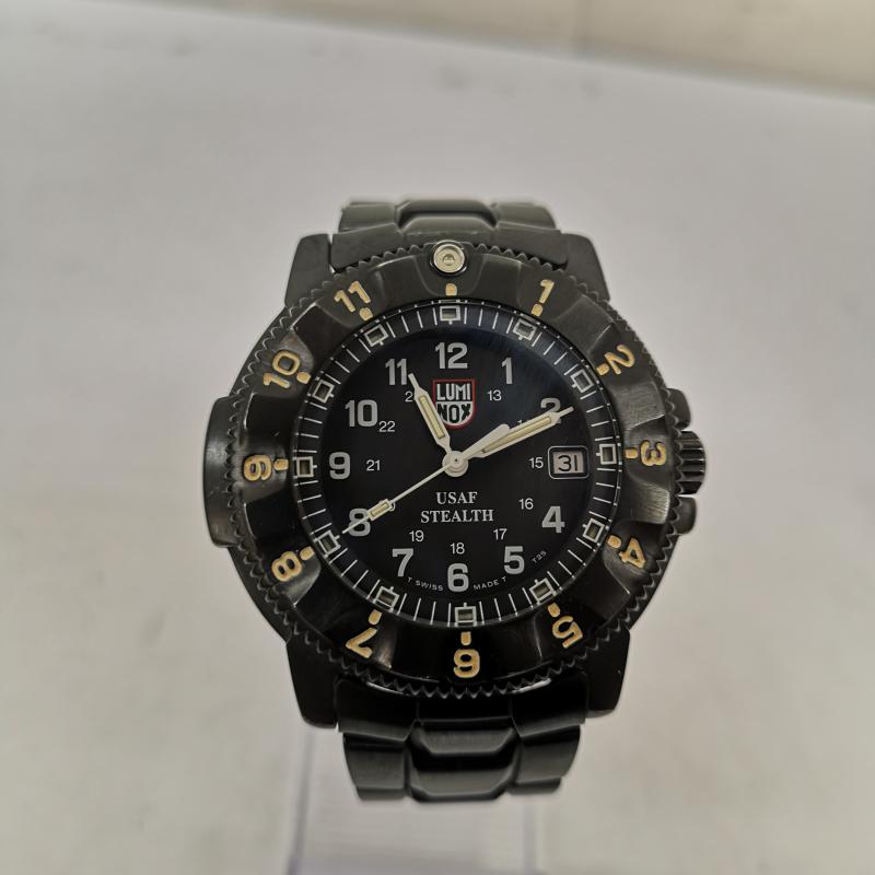 ルミノックス LUMINOX 腕時計 デジタル デジタル 腕時計 USAF STEALTH F-117 NIGHT HAWK ナイトホーク series 3400 - 黒 / ブラック / black メンズ USED 古着 中古 50164581