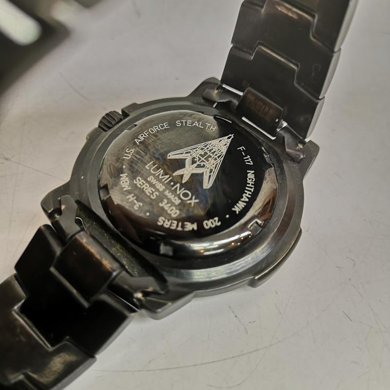 ルミノックス LUMINOX 腕時計 デジタル デジタル 腕時計 USAF STEALTH F-117 NIGHT HAWK ナイトホーク series 3400 - 黒 / ブラック / black メンズ USED 古着 中古 50164581