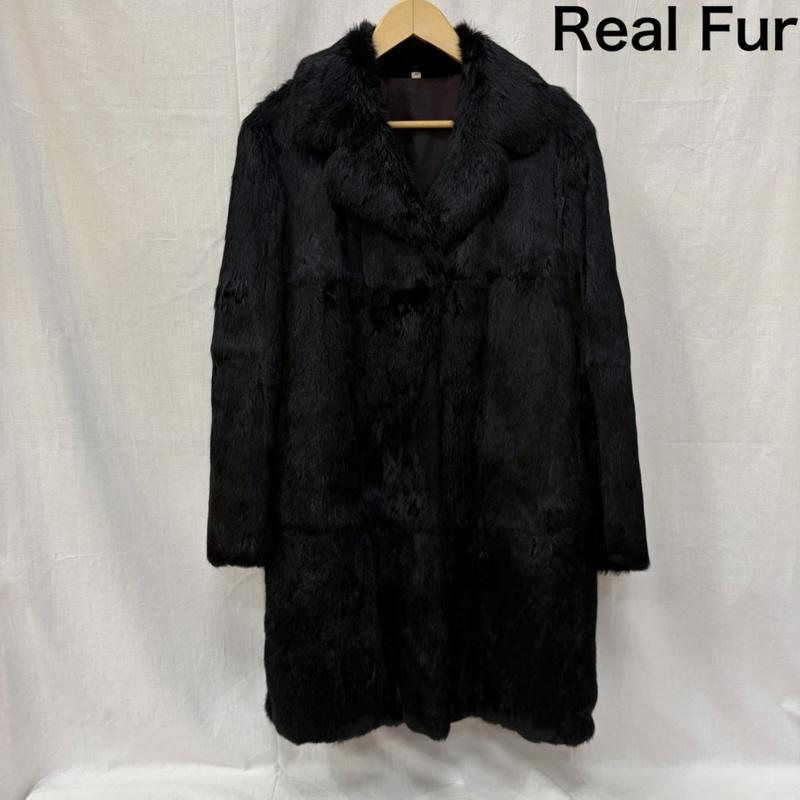 古着 USED コート 毛皮、ファー RABBIT FUR JACKET ラビットファー black KOREA製 - 無地 黒 / ブラック / black レディース USED 古着 中古 50164583