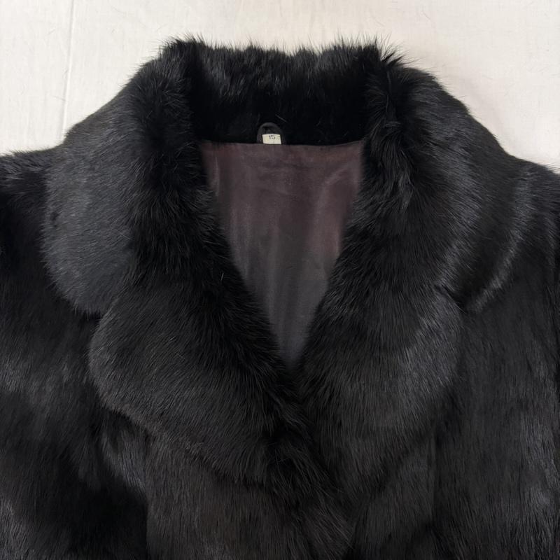 古着 USED コート 毛皮、ファー RABBIT FUR JACKET ラビットファー black KOREA製 - 無地 黒 / ブラック / black レディース USED 古着 中古 50164583
