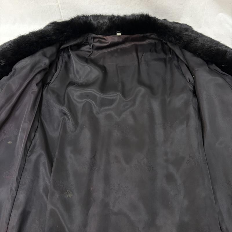 古着 USED コート 毛皮、ファー RABBIT FUR JACKET ラビットファー black KOREA製 - 無地 黒 / ブラック / black レディース USED 古着 中古 50164583
