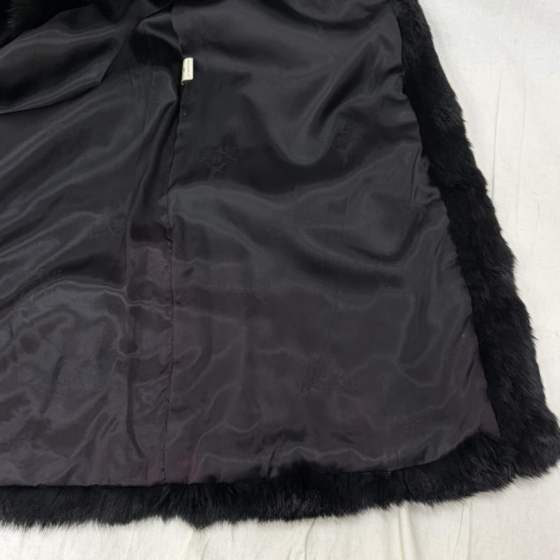 古着 USED コート 毛皮、ファー RABBIT FUR JACKET ラビットファー black KOREA製 - 無地 黒 / ブラック / black レディース USED 古着 中古 50164583