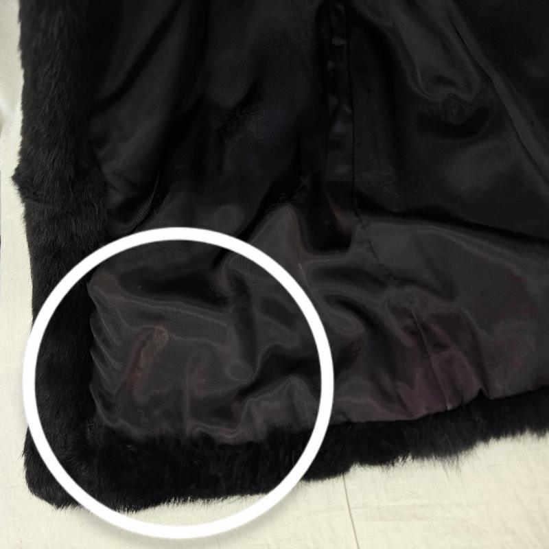 古着 USED コート 毛皮、ファー RABBIT FUR JACKET ラビットファー black KOREA製 - 無地 黒 / ブラック / black レディース USED 古着 中古 50164583