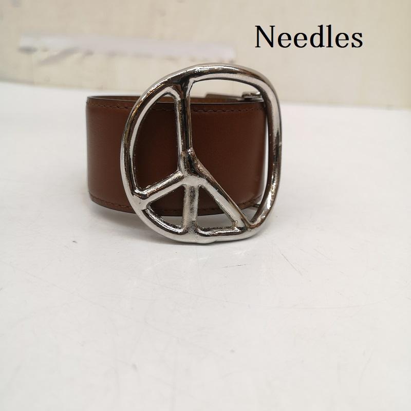 ニードルス Needles アクセサリー ブレスレット、バングル ピース バックル レザー ブレスレット - 茶 / ブラウン / brown メンズ USED 古着 中古 50164584