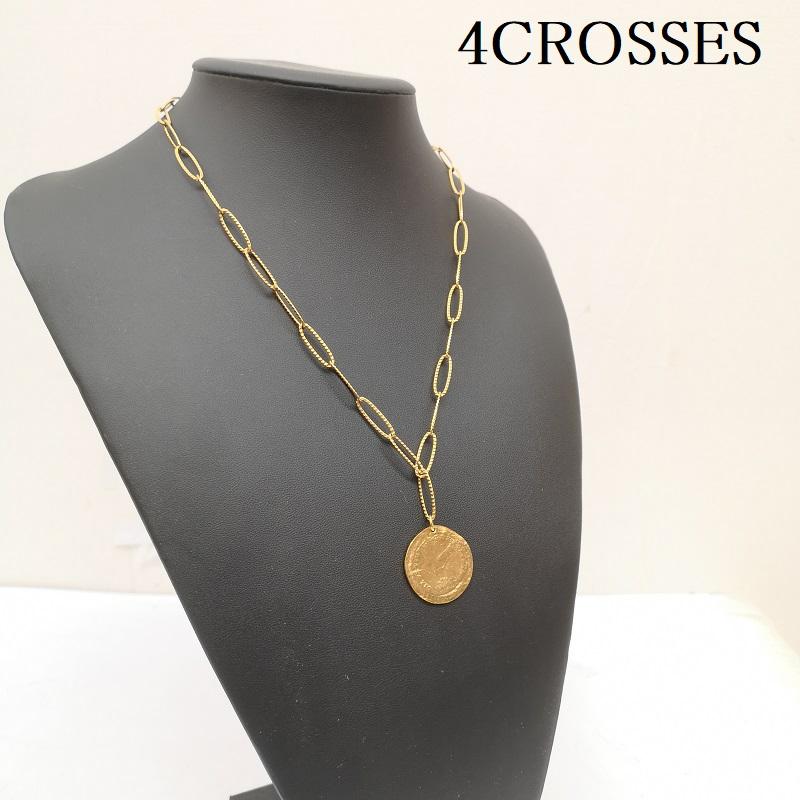 イエナ IENA アクセサリー ネックレス、ペンダント 4CROSSES キャトル クロス コイン ネックレス - 金 / ゴールド / gold color レディース USED 古着 中古 50164587
