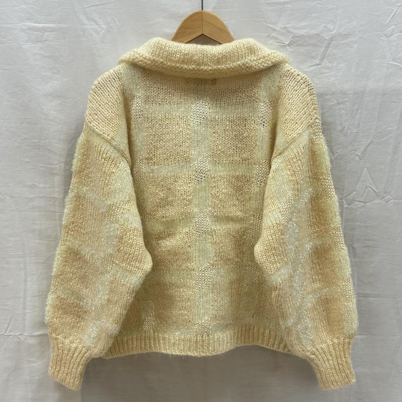 イヴサンローラン Yves Saint Laurent カーディガン 長袖 tricots ラメ チェック ニット カーディガン セーター - レディース USED 古着 中古 50164591