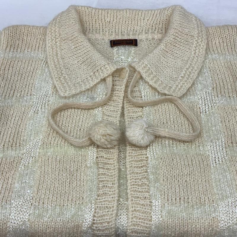 イヴサンローラン Yves Saint Laurent カーディガン 長袖 tricots ラメ チェック ニット カーディガン セーター - レディース USED 古着 中古 50164591
