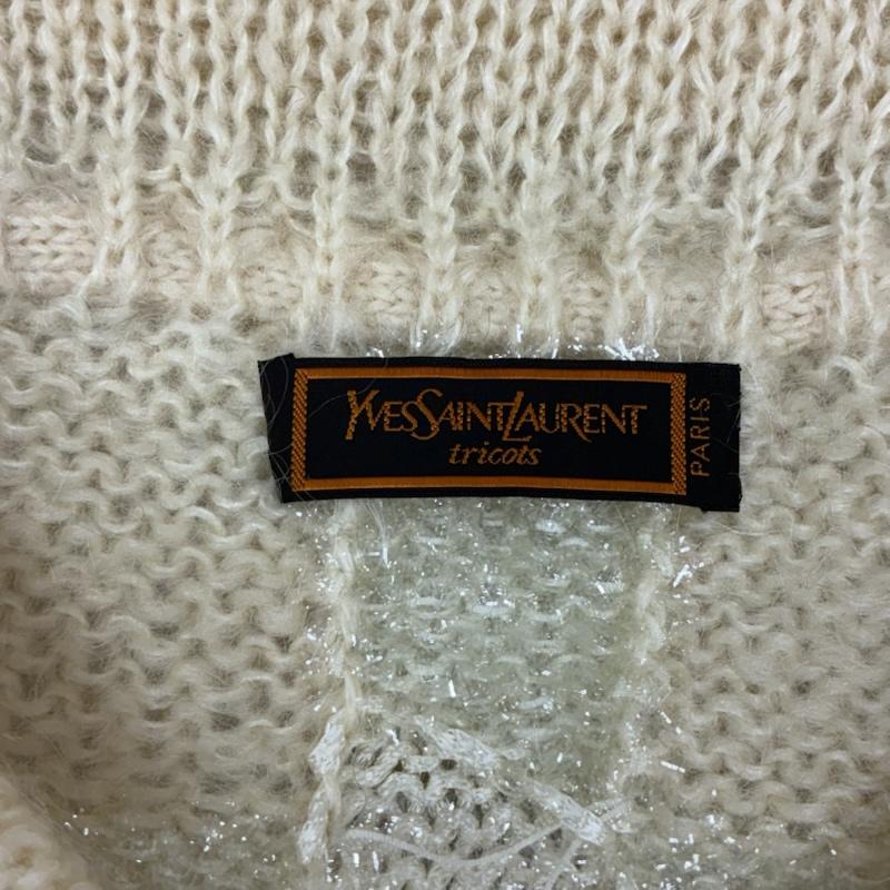 イヴサンローラン Yves Saint Laurent カーディガン 長袖 tricots ラメ チェック ニット カーディガン セーター - レディース USED 古着 中古 50164591