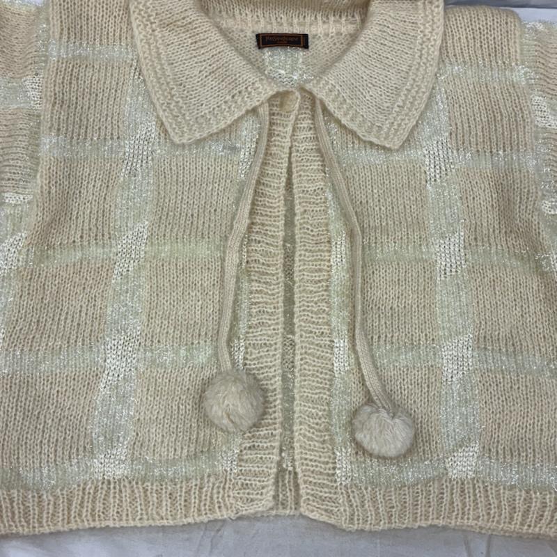 イヴサンローラン Yves Saint Laurent カーディガン 長袖 tricots ラメ チェック ニット カーディガン セーター - レディース USED 古着 中古 50164591