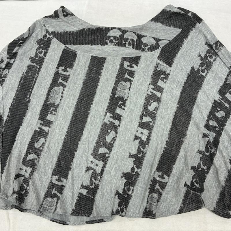 ヒステリックグラマー HYSTERIC GLAMOUR スカート ミニスカート スカル ロゴ ストライプ ライン アシンメトリー スカート 0194CK01 FREE レディース USED 古着 中古 50164594