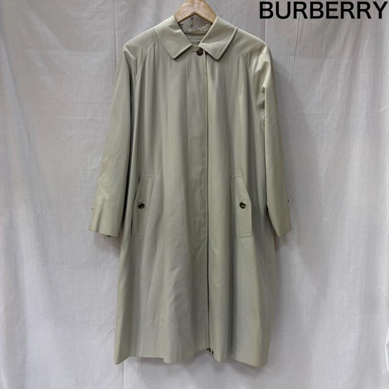 バーバリーズ BURBERRYS コート コート一般 ステンカラーコート チェック柄ライナー付き ライトグレー 7AR - 無地 灰 / グレー / gray レディース USED 古着 中古 50164595