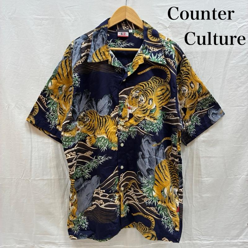 ヴィンテージ VINTAGE シャツ、ブラウス 半袖 Counter Culture カウンターカルチャー 90s USA製 タイガー 虎 和柄 アロハシャツ L メンズ USED 古着 中古 50164596
