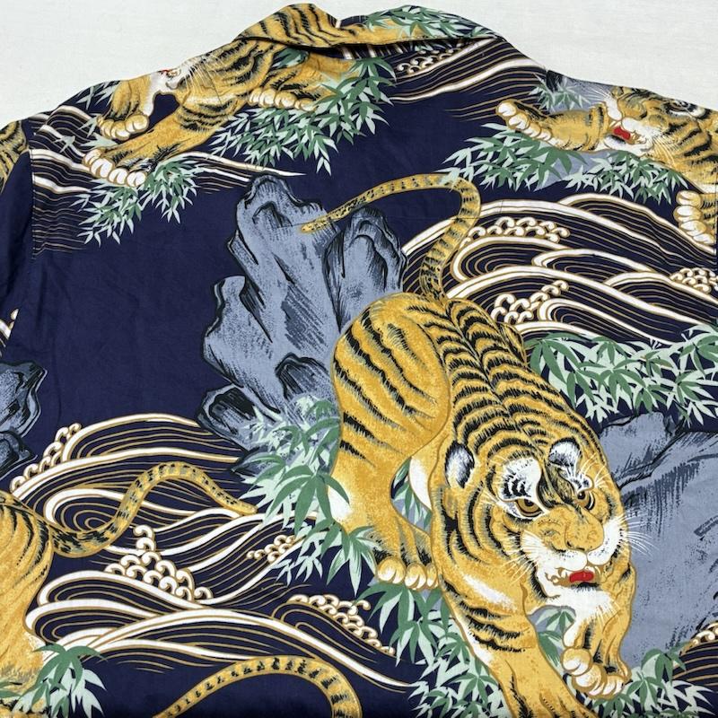 ヴィンテージ VINTAGE シャツ、ブラウス 半袖 Counter Culture カウンターカルチャー 90s USA製 タイガー 虎 和柄 アロハシャツ L メンズ USED 古着 中古 50164596