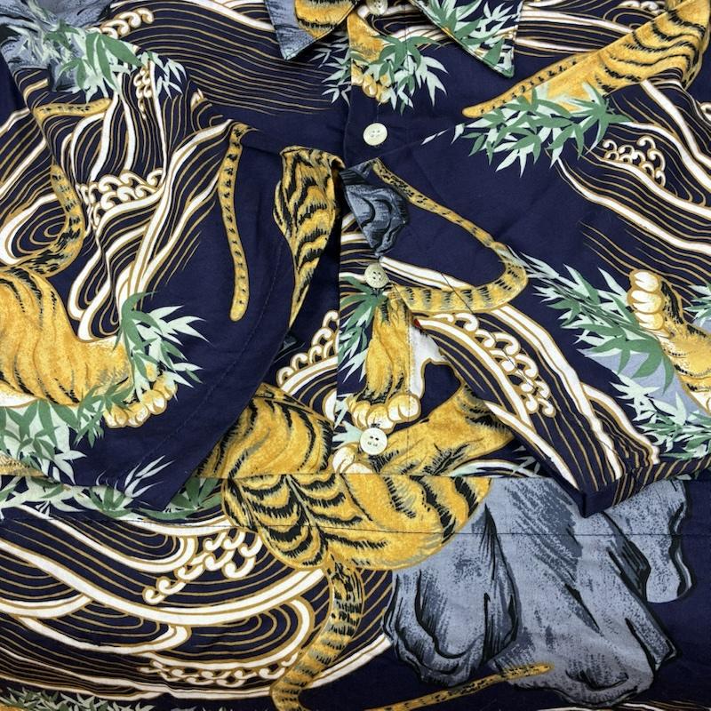 ヴィンテージ VINTAGE シャツ、ブラウス 半袖 Counter Culture カウンターカルチャー 90s USA製 タイガー 虎 和柄 アロハシャツ L メンズ USED 古着 中古 50164596